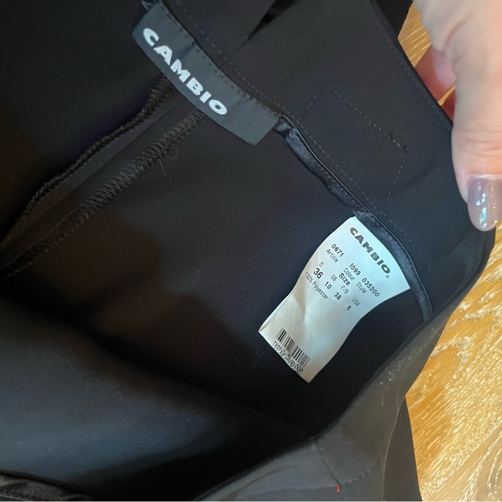 Cambio womens wide leg black trousers size 6 - Picture 4 of 10